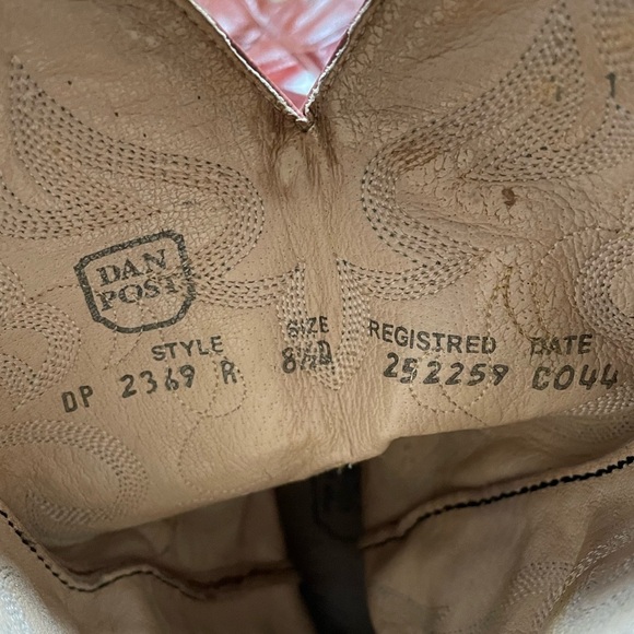 Dan Post Mens Red Exotic Leather Cowboy Western Boots 8.5D 2369 R Rodeo Festival - Picture 6 of 8